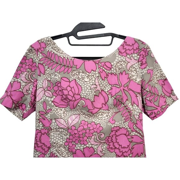 Vintage 1960s Hawaiian Pake Muu Floral Maxi Dress - Picture 4 of 12